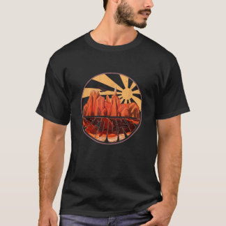 Retro  Sedona Arizona Wandelen Zonsondergang Dager T-shirt
