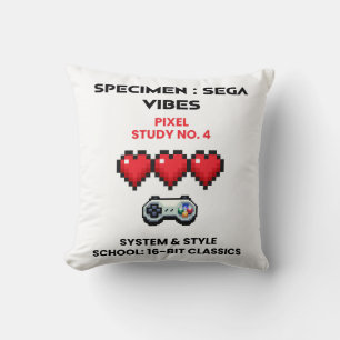 Retro Sega Vibes Pixel Studie No. 4 Kussen