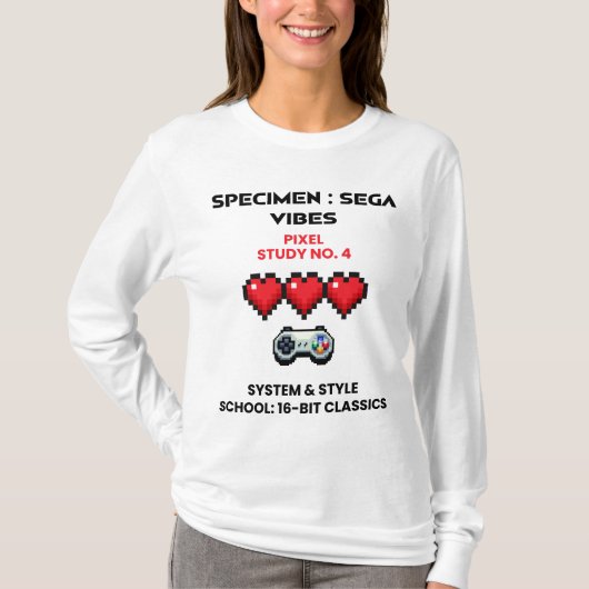 Retro Sega Vibes Pixel Studie No. 4 T-shirt (Voorkant)