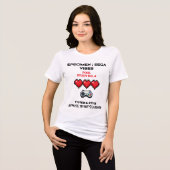 Retro Sega Vibes Pixel Studie No. 4 Tri-Blend Shirt (Voorkant volledig)