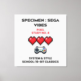 Retro Sega Vibes Pixel Studie Nr. 4 Canvas Afdruk