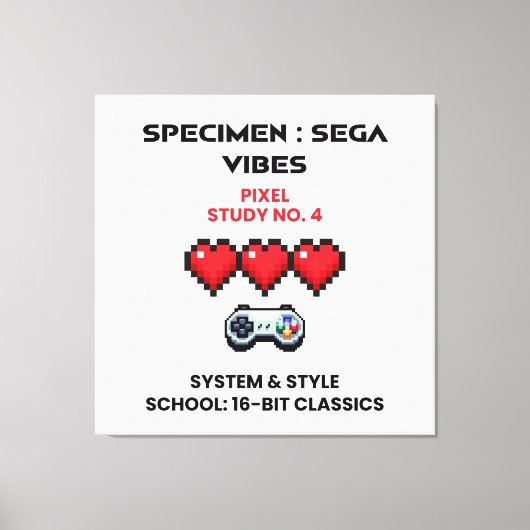 Retro Sega Vibes Pixel Studie Nr. 4 Canvas Afdruk (Voorkant)