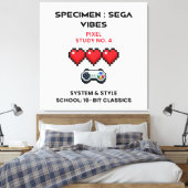 Retro Sega Vibes Pixel Studie Nr. 4 Canvas Afdruk (Insitu (Slaapkamer))