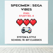 Retro Sega Vibes Pixel Studie Nr. 4 Canvas Afdruk (Insitu (Houten vloer))