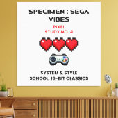 Retro Sega Vibes Pixel Studie Nr. 4 Canvas Afdruk (Insitu (Woonkamer))