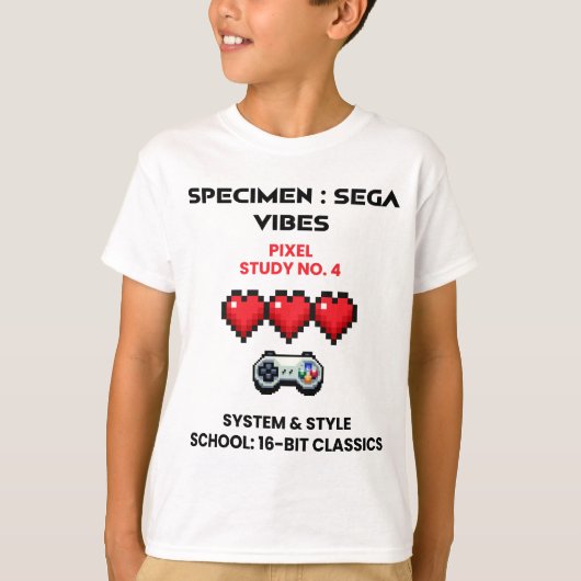 Retro Sega Vibes Pixel Studie Nr. 4 T-shirt (Voorkant)
