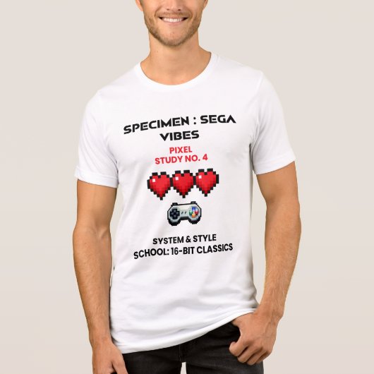 Retro Sega Vibes Pixel Studie Nr. 4 Tri-Blend Shirt (Voorkant)