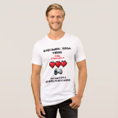 Retro Sega Vibes Pixel Studie Nr. 4 Tri-Blend Shirt (Voorkant volledig)