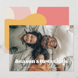  Retro Seizoen Groeten Foto Kerst Feestdagenkaart