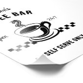 Retro Self Serve Coffee Bar Foto Afdruk (Hoek)