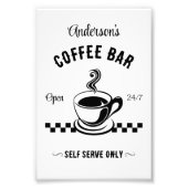 Retro Self Serve Coffee Bar Foto Afdruk (Voorkant)