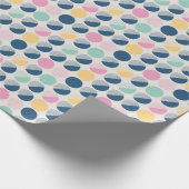 Retro Semi-Circle Patroon Cadeaupapier (Hoek)