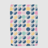 Retro Semi-Circle Patroon Golfhanddoek (Voorkant)