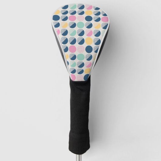 Retro Semi-Circle Patroon Golfheadcover (Voorkant)