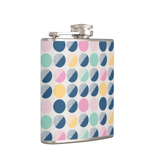 Retro Semi-Circle Patroon Heupfles (Rechts)