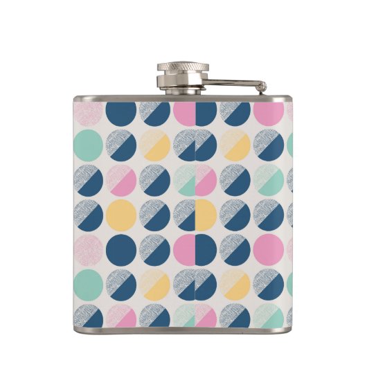 Retro Semi-Circle Patroon Heupfles (Achterkant)