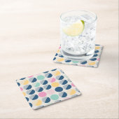 Retro Semi-Circle Patroon Kartonnen Onderzetters (Insitu)