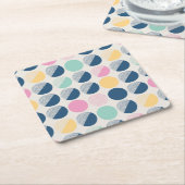 Retro Semi-Circle Patroon Kartonnen Onderzetters (Schuin)