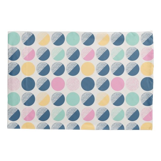 Retro Semi-Circle Patroon Kussensloop (Achterkant-Links)