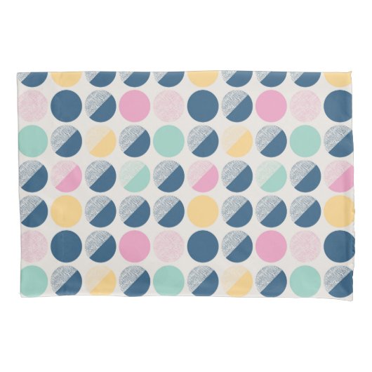 Retro Semi-Circle Patroon Kussensloop (Voorkant-Links)