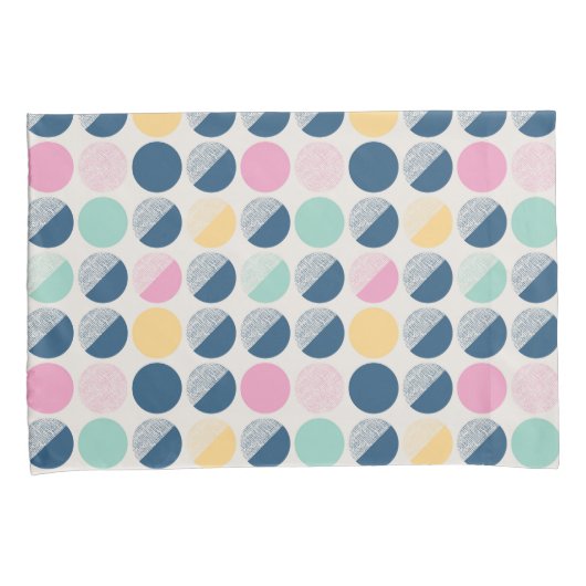 Retro Semi-Circle Patroon Kussensloop (Voorkant-Rechts)