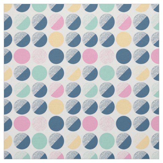 Retro Semi-Circle Patroon Stof (Swatch)