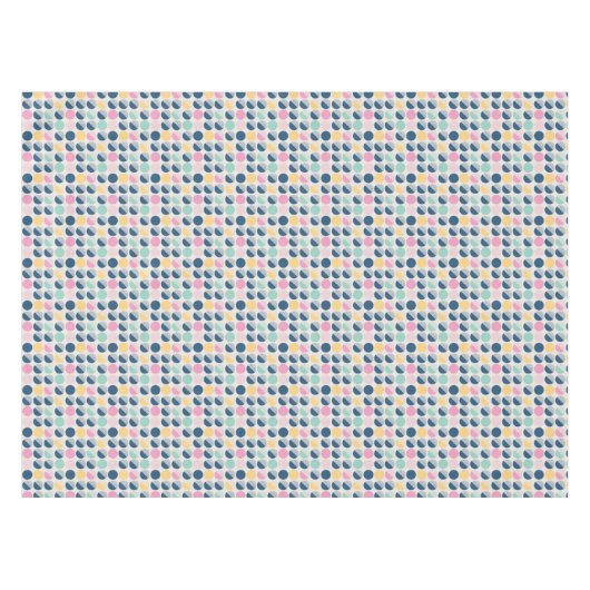 Retro Semi-Circle Patroon Tafelkleed (Voorkant (Horizontaal))