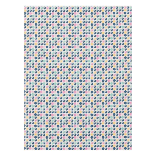 Retro Semi-Circle Patroon Tafelkleed (Voorkant)