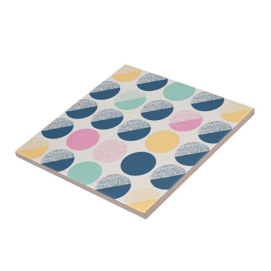 Retro Semi-Circle Patroon Tegeltje (Zijkant)