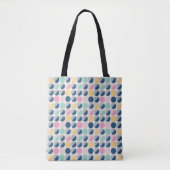 Retro Semi-Circle Patroon Tote Bag (Voorkant)