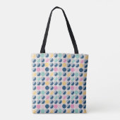 Retro Semi-Circle Patroon Tote Bag (Achterkant)
