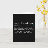 Retro Semicolon Definition Suicide Prevention Awar Kaart (Gele Bloem)