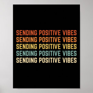 Retro Sending Positive Vibes Gezegde Self Care Men Poster