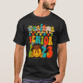 Retro Senior 2023 Groovy class van 2023 Afstuderen T-shirt (Voorkant)