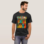 Retro Senior 2023 Groovy class van 2023 Afstuderen T-shirt (Voorkant volledig)