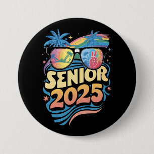 Retro Senior 2025 Afstudeerklas 2025 Ronde Button 7,6 Cm