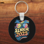 Retro Senior 2025 Klas Van 2025 Afstuderen Sleutelhanger (Voorkant)