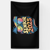 Retro Senior 2025 Klas Van 2025 Afstuderen Spandoek (Verticaal)