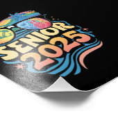 Retro Senior 2025 Klasse van 2025 Afstuderen Foto Afdruk (Hoek)