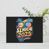 Retro Senior 2025 Klasse van 2025 Afstuderen Kaart (Staand voorkant)
