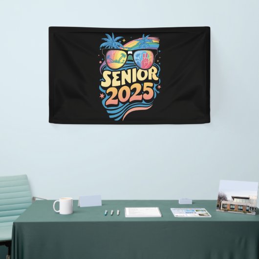Retro Senior 2025 Klasse van 2025 Afstuderen Spandoek (Beurs)