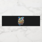 Retro Senior 2025 Klasse van 2025 Afstuderen Waterfles Etiket (Enkel label)