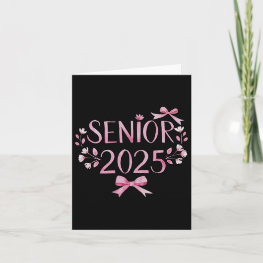 Retro Senior 25 cl van 2025 Afstuderen Coquette Pi Kaart (Voorkant)