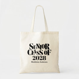 Retro Senior Class of Graduation Black And White  Tote Bag