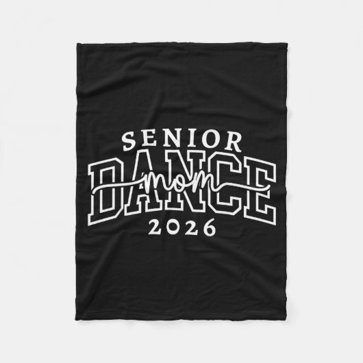 Retro senior dansmoeder klas van 2026 danser fleece deken (Voorkant)