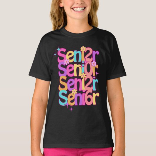 Retro Senior Jaar Afstuderen Gift Shirt (Voorkant)