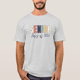Retro senior klasse van 2024 t-shirt