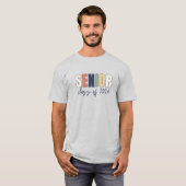 Retro senior klasse van 2024 t-shirt (Voorkant volledig)