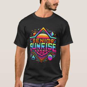 Retro Senior Sunrise 2025 Middelbare school 12e Tw T-shirt