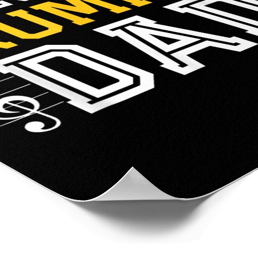 Retro Senior Trompet Dad 2026 Marching Band CL van Poster (Hoek)